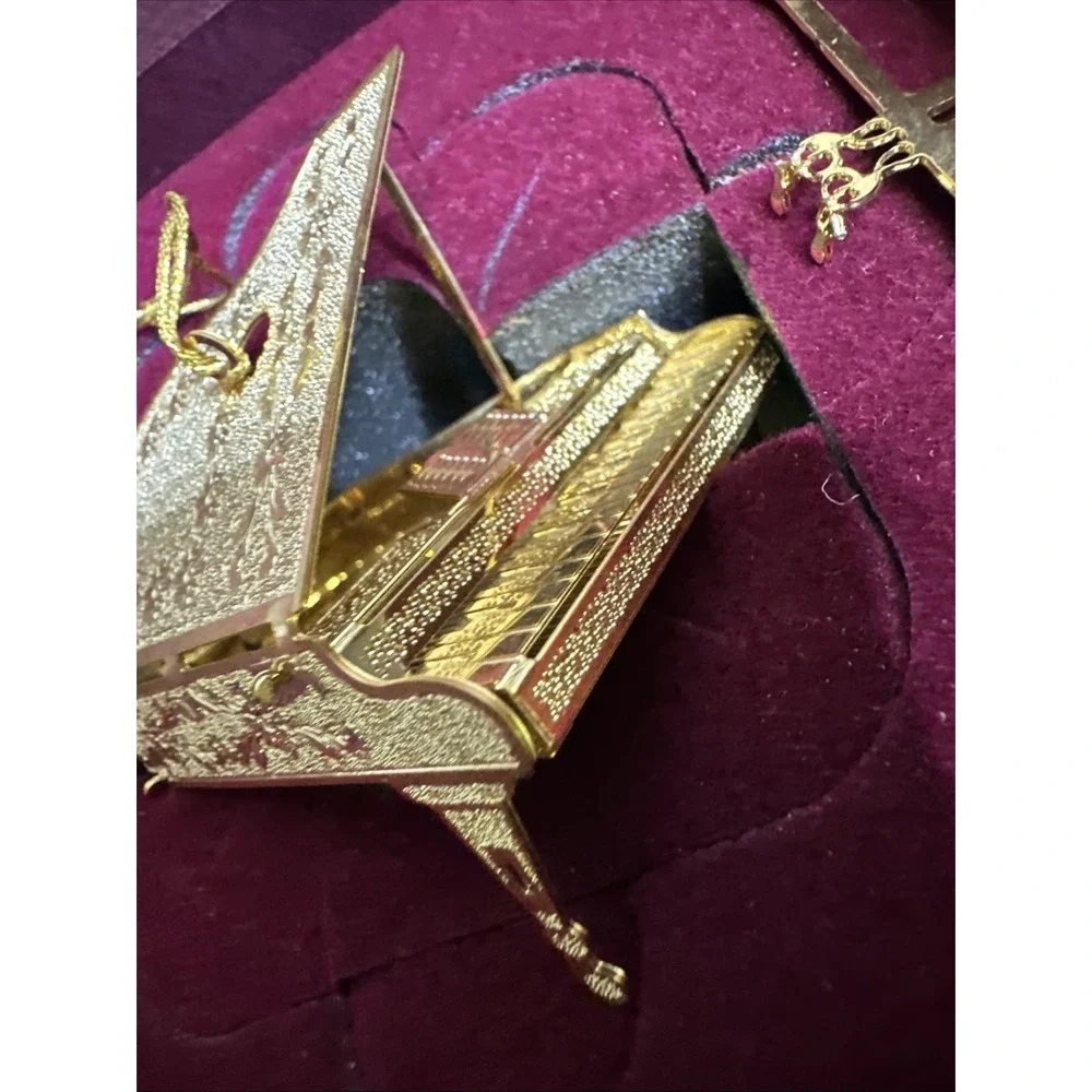 Baldwin‎ Brass Gold Classical Grand Piano Christmas Ornament 1999 & Original Box